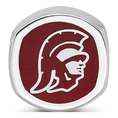 University of Southern California Sterling Silver Double Enameled Bead – view 4