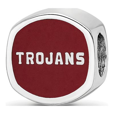 University of Southern California Sterling Silver Double Enameled Bead – view 6