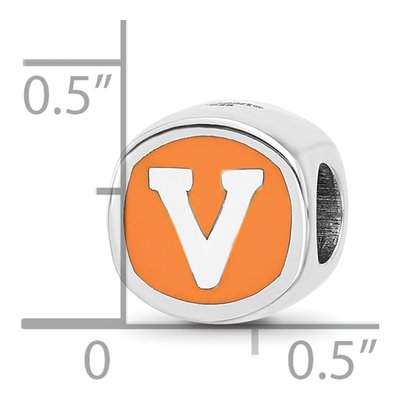 University of Virginia Sterling Silver Double Enameled Bead – view 6