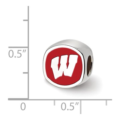 University of Wisconsin Sterling Silver Badgers Bead – view 5