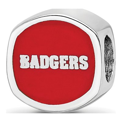 University of Wisconsin Sterling Silver Badgers Bead – view 6