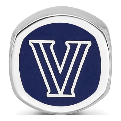 Villanova University Sterling Silver Enameled Double Bead – view 4