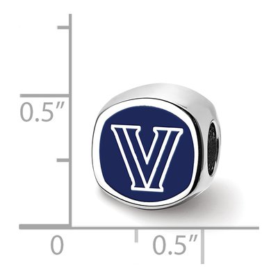 Villanova University Sterling Silver Enameled Double Bead – view 5