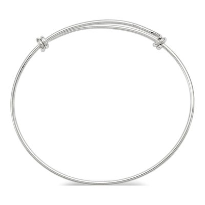 Sterling Silver Wire Expandable Bangle Bracelet – view 3