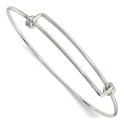 Sterling Silver Wire Expandable Bangle Bracelet