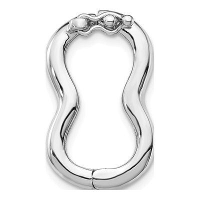 Sterling Silver Rhodium-Plated Necklace Shortener
