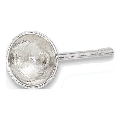 Sterling Silver 5mm Cup Post Earring & Back – view 3