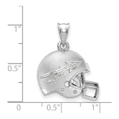 Florida State University Sterling Silver Medium Football Helmet Pendant – view 2