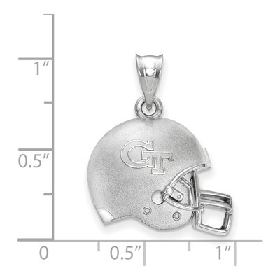 Georgia Institute of Technology Sterling Silver Medium Tech Football Helmet Pendant – view 2