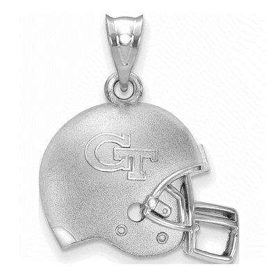 Georgia Institute of Technology Sterling Silver Medium Tech Football Helmet Pendant