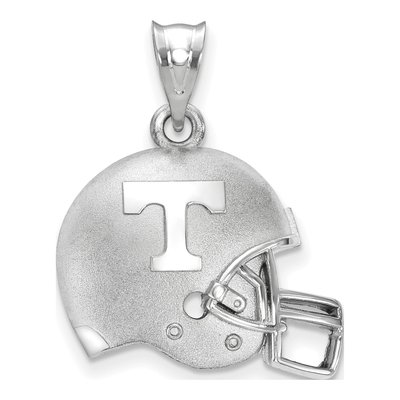 University of Tennessee Sterling Silver Medium Football Helmet Letter T Pendant