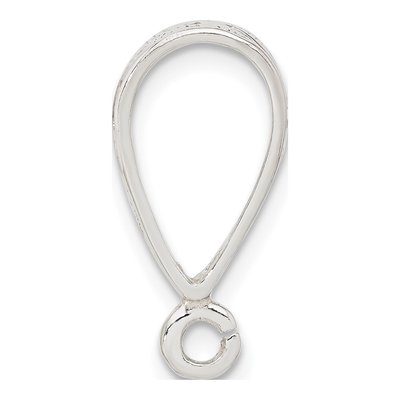 Sterling Silver Filigree Bail with Ring - Findings – view 2