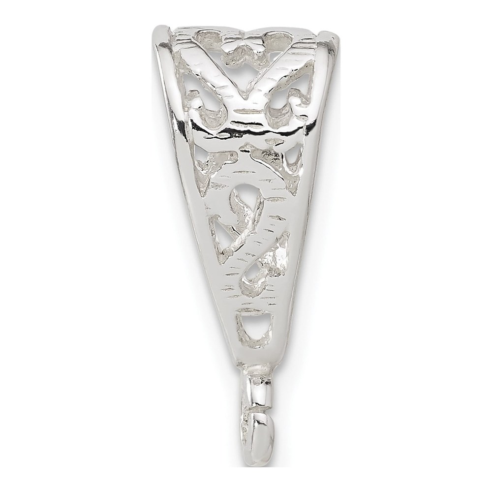 Sterling Silver Filigree Bail with Ring - Findings