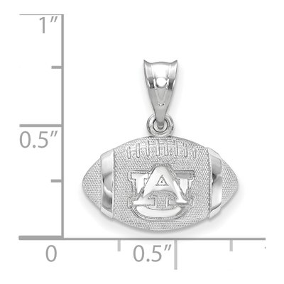 Auburn University Sterling Silver Medium Football Pendant – view 2