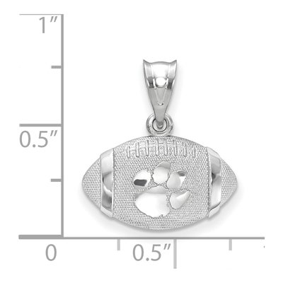 Clemson University Sterling Silver Medium Tiger Paw Pendant – view 2