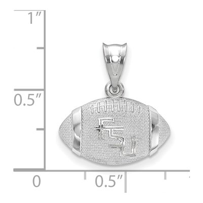 Florida State University Sterling Silver Medium FSU Seminoles Football Pendant – view 2