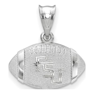 Florida State University Sterling Silver Medium FSU Seminoles Football Pendant