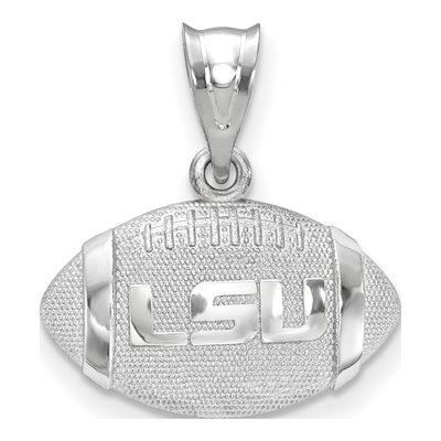Louisiana State University Sterling Silver Medium LSU Football Pendant