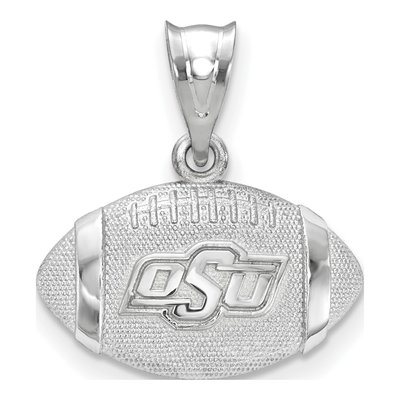 Oklahoma State University Sterling Silver Medium O-S-U Football Pendant
