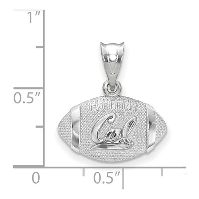 University of California Berkeley Sterling Silver Medium UC Football Pendant – view 2