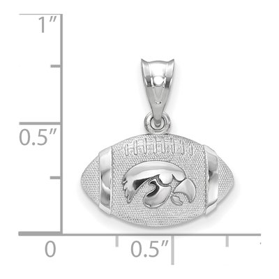 University of Iowa Sterling Silver Medium Hawk Pendant – view 2