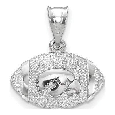 University of Iowa Sterling Silver Medium Hawk Pendant