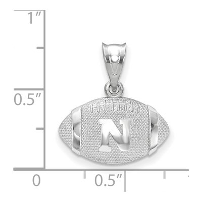 University of Nebraska Sterling Silver Medium Huskers Letter N Pendant – view 2