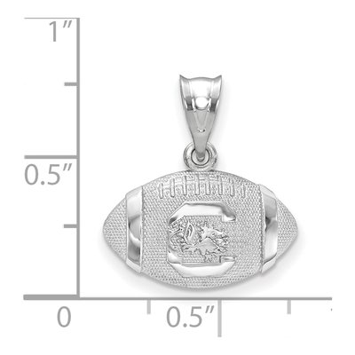University of South Carolina Sterling Silver Medium Football Pendant – view 2
