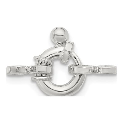 Sterling Silver 8mm Fancy Spring Ring Clasp