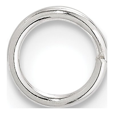 Sterling Silver 6mm Split Ring Findings, Pack of 12