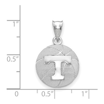 University of Tennessee Sterling Silver Large Letter T Pendant – view 2