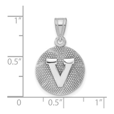 University of Virginia Sterling Silver Large UVA Basketball Pendant – view 3
