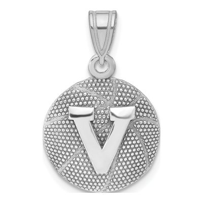 University of Virginia Sterling Silver Large UVA Basketball Pendant
