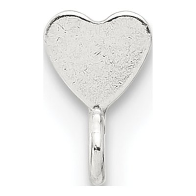 Sterling Silver 3.5mm Heart Earring Post Finding – view 2