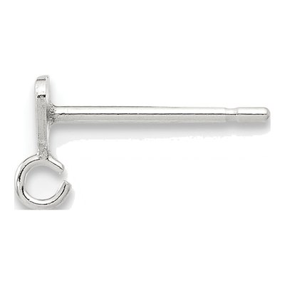 Sterling Silver 3.5mm Heart Earring Post Finding