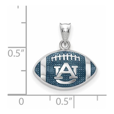 Auburn University Sterling Silver Medium Football Pendant – view 2