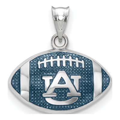 Auburn University Sterling Silver Medium Football Pendant