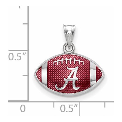 University of Alabama Sterling Silver Medium Football Letter A Pendant – view 2