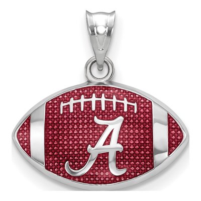 University of Alabama Sterling Silver Medium Football Letter A Pendant