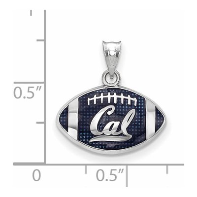 University of California Berkeley Sterling Silver Medium UC Football Pendant – view 2