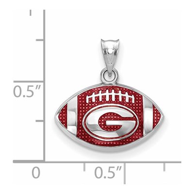 University of Georgia Sterling Silver Medium UGA Football Letter G Pendant – view 2