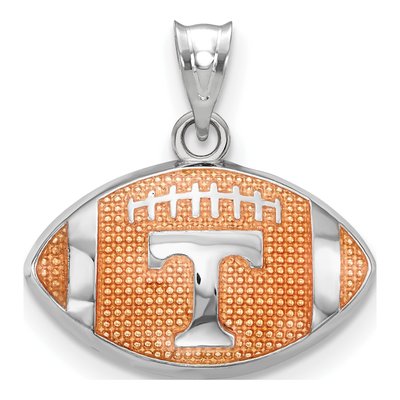 University of Tennessee Sterling Silver Medium Football Letter T Pendant