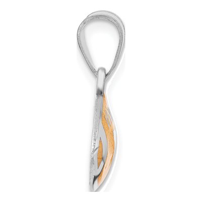University of Virginia Sterling Silver Medium UVA Football Pendant – view 2