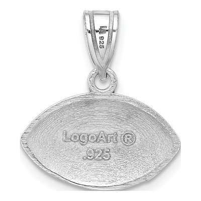 University of Virginia Sterling Silver Medium UVA Football Pendant – view 4
