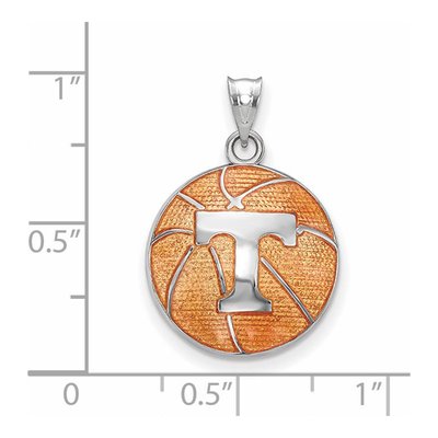 University of Tennessee Sterling Silver Large Basketball Letter T Pendant – view 2