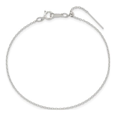 Sterling Silver Add-A-Bead Cable Chain Bracelet – view 3