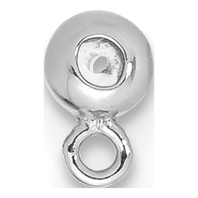 Sterling Silver 3mm Silicone Bead w/Ring, Pkg of 6 – view 2