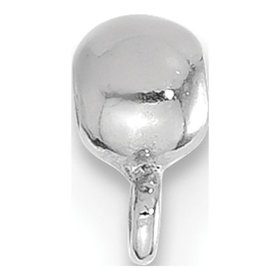 Sterling Silver 3mm Silicone Bead w/Ring, Pkg of 6