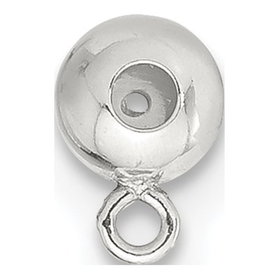 Sterling Silver 4mm Silicone Bead w/ Ring, 6-Pk – view 2