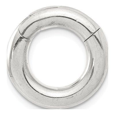 Sterling Silver 17mm Circle Push Clasp